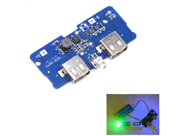 ماژول پاوربانک دارای دو خروجی 5V 1A - 2A USB
